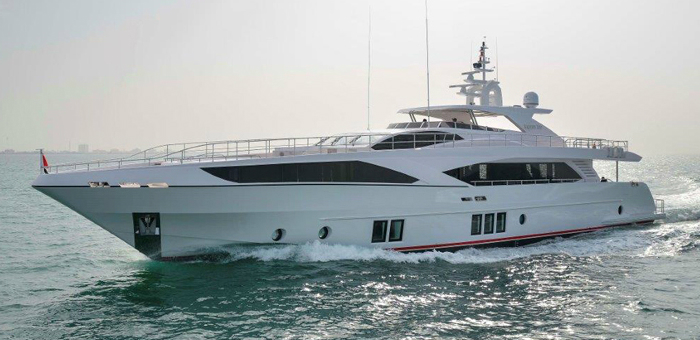 Superyacht Majesty 122 by Gulf Craft presented at Dubai Boat Show 2015