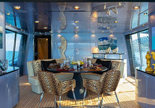 Let’s have a peek inside Roberto Cavalli’s 28m yacht Freedom